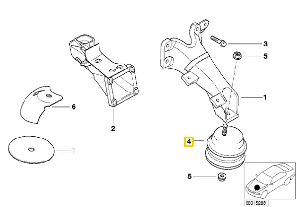 Soportes de motor y cambio de aluminio IRP para BMW E36 E46