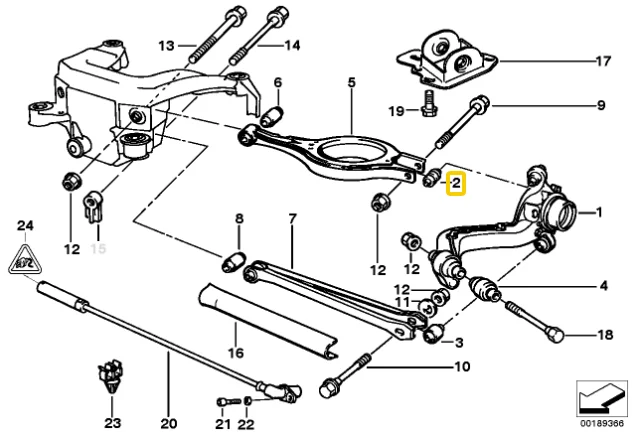 Silentblocks de brazo trasero IRP con carcasa de aluminio y rodamiento para BMW E36 E46 E85 E86 E89, 4 uds