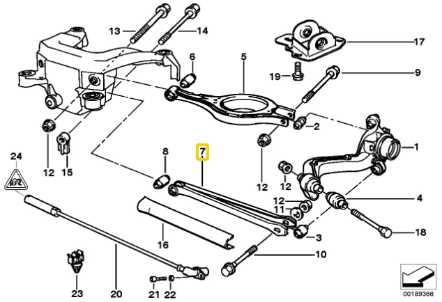 Brazos de camber inferiores traseros IRP de aluminio con rodamientos Motorsport para BMW E36 E46