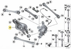Brazos inferiores traseros de caída IRP de aluminio para BMW F2x F3x