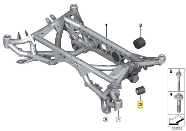 Silentblocks de aluminio IRP para subchasis trasero BMW E8x E9x F87 M2 F80 M3 F82 M4 G87 M2 G80 M30 G82 83 M4
