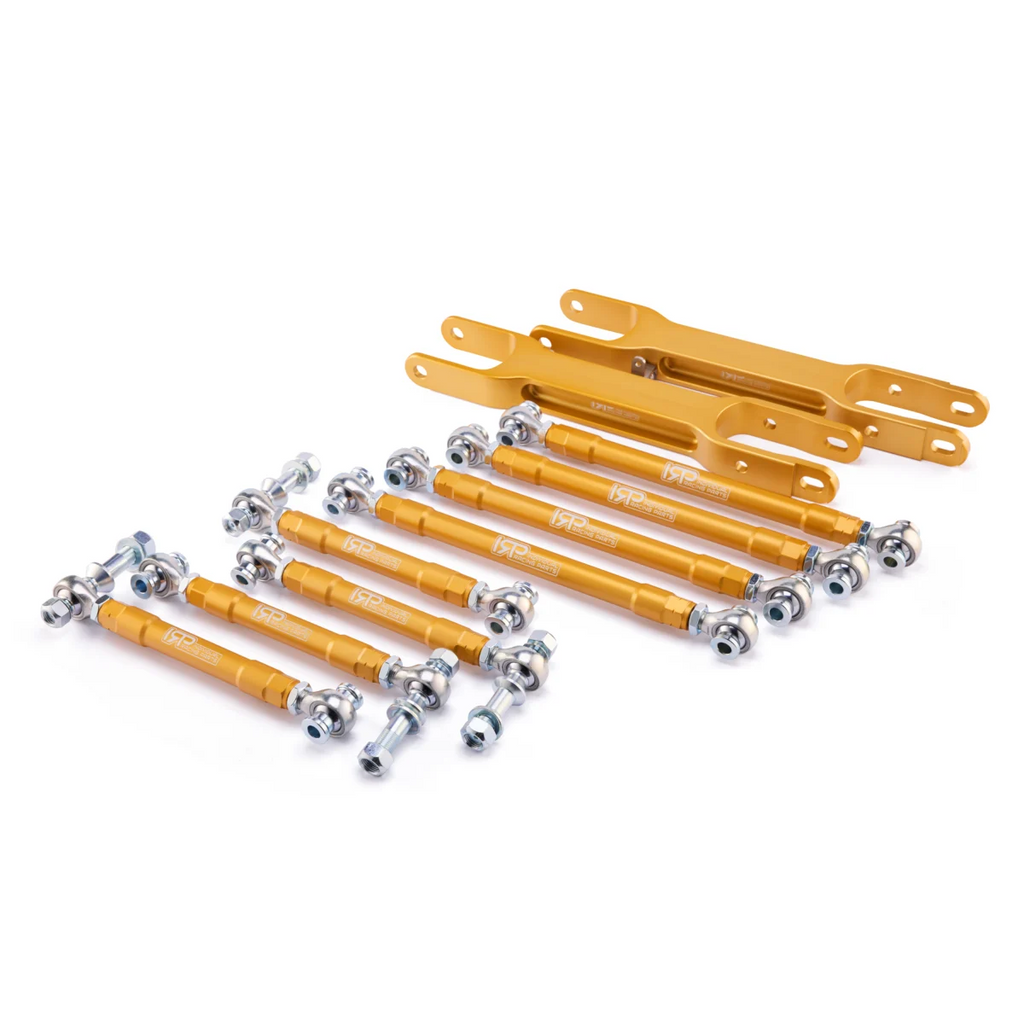 Bieletas guía traseras regulables IRP de aluminio con rodamientos Fluro Motorsport para BMW E8x E9x F2x F3x