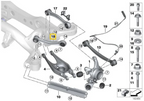 Bieletas guía traseras regulables IRP de acero con rodamientos Motorsport para BMW E8x E9x F2x F3x dorado