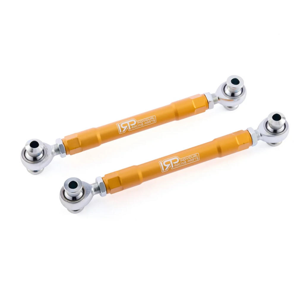 Bieletas guía traseras regulables IRP de acero con rodamientos Motorsport para BMW E8x E9x F2x F3x dorado