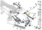 Brazos de convergencia traseros regulables de aluminio IRP con rodamientos Motorsport para BMW E8x E9x no M gris