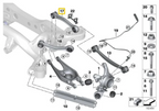Brazos de caída traseros regulables IRP de aluminio con rótulas Motorsport Fluro para BMW E8x E9x