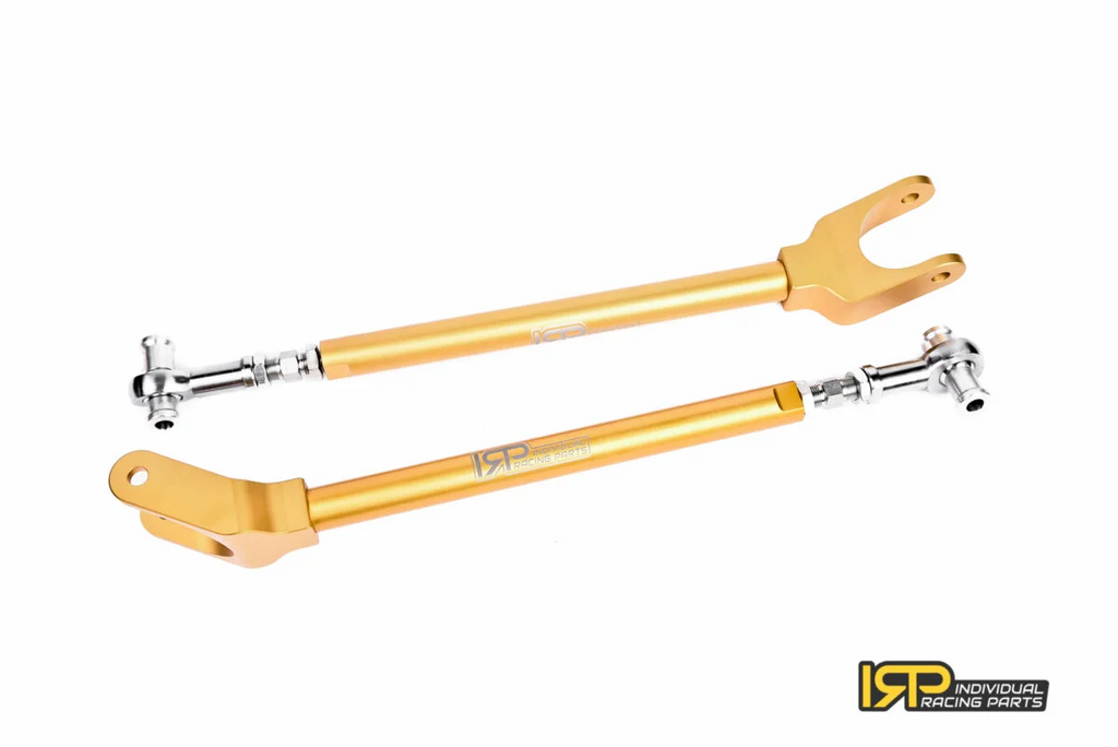 Brazos de caída superiores traseros IRP de aluminio con rodamientos Motorsport para BMW E46