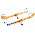 Brazos de caída superiores traseros IRP de aluminio con soportes de barra estabilizadora regulables y rodamiento Motorsport para BMW E46