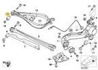 Silentblocks IRP de brazo longitudinal trasero superior con carcasa de aluminio y rodamiento para BMW E36 E46 E85 E86 E89