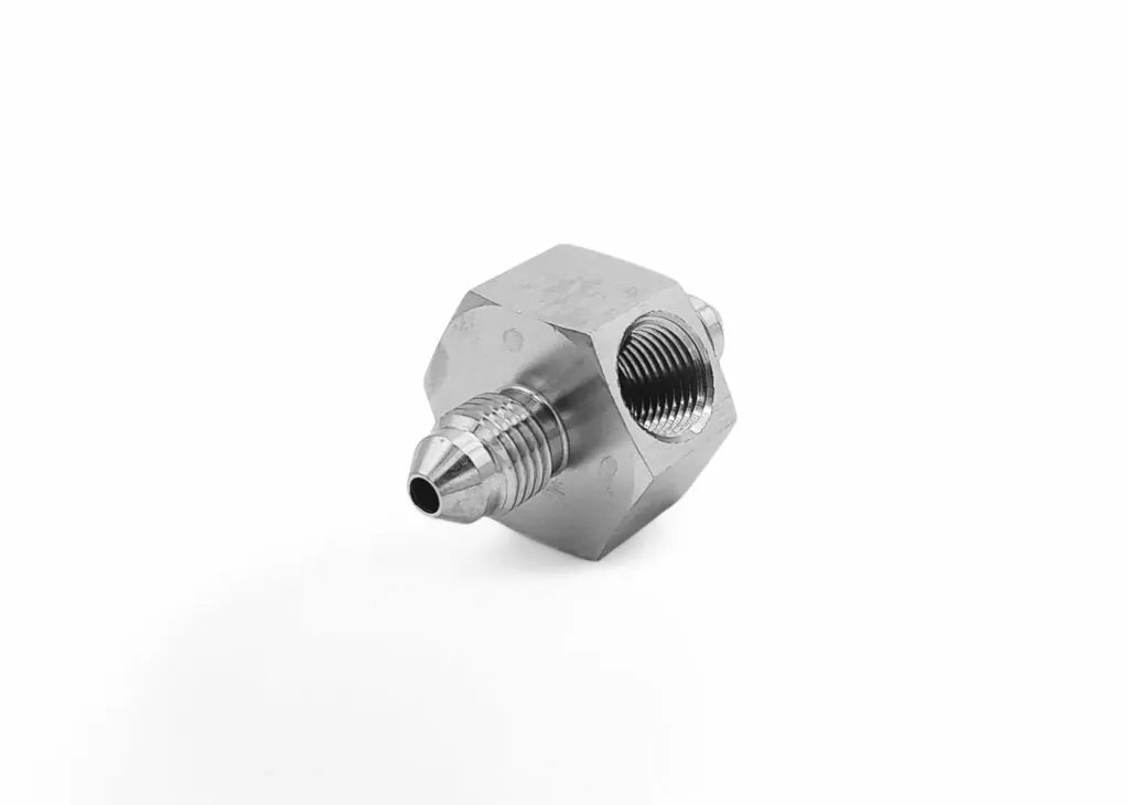 Inline brake pressure switch adapter AN3 macho / 1/8 NPT hembra