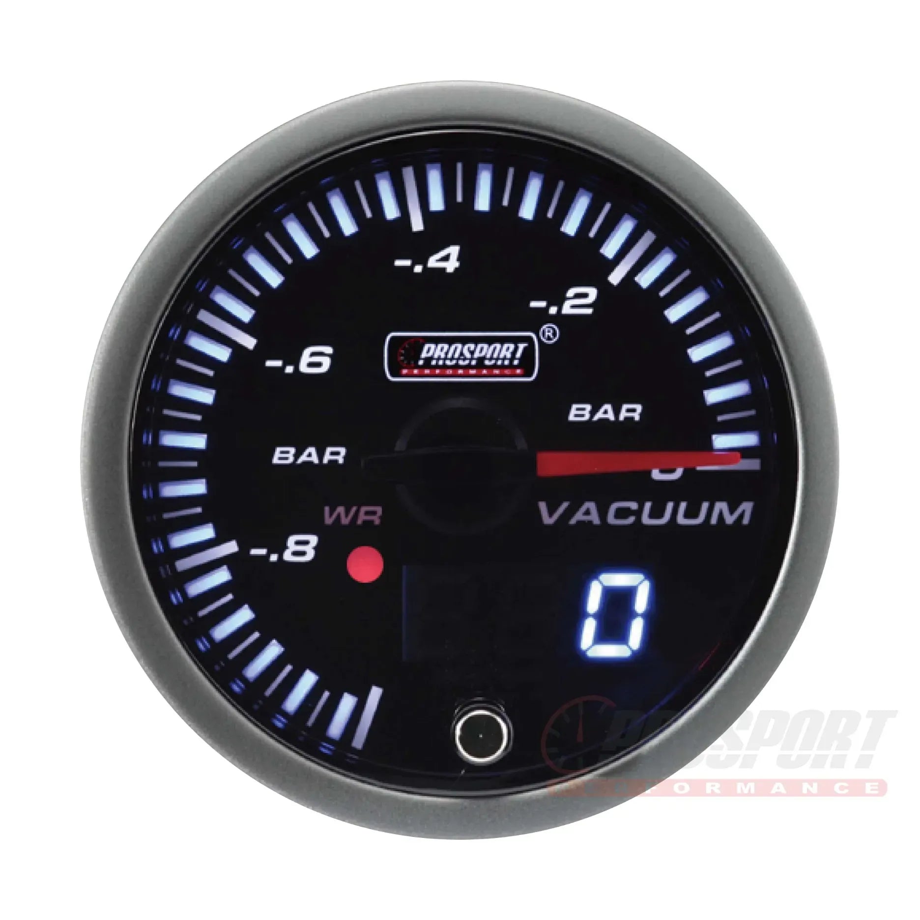 Manómetro de vacío Prosport JDM Series de 52 mm con sensor impermeable
