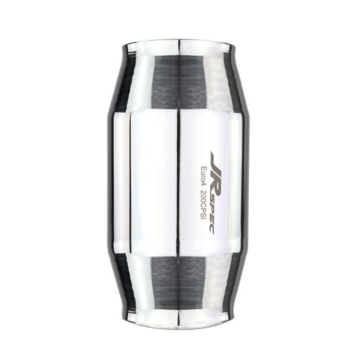 JRspec Euro 4 universal catalytic converter for 0.6 to 2.4 L engines, 76 mm inlet/outlet (102 mm).