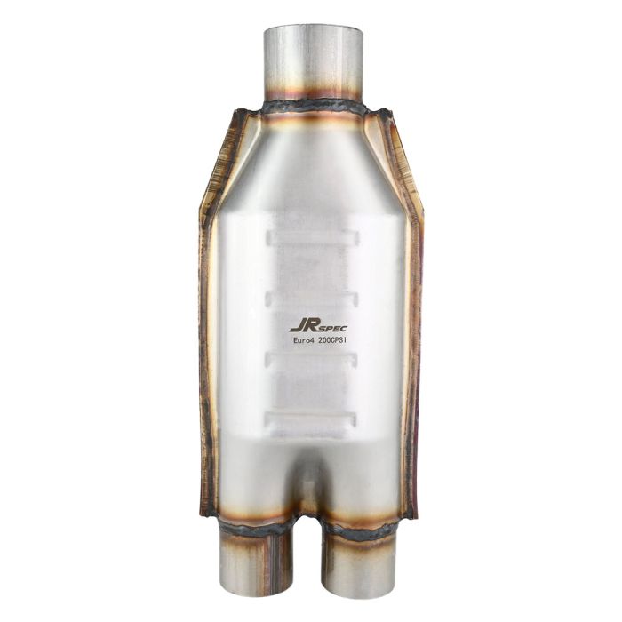 JRSpec Euro 4 Universal Catalytic Converter for 1.6 to 4.0 L Engines, 63 mm / 57 mm Inlet/Outlet