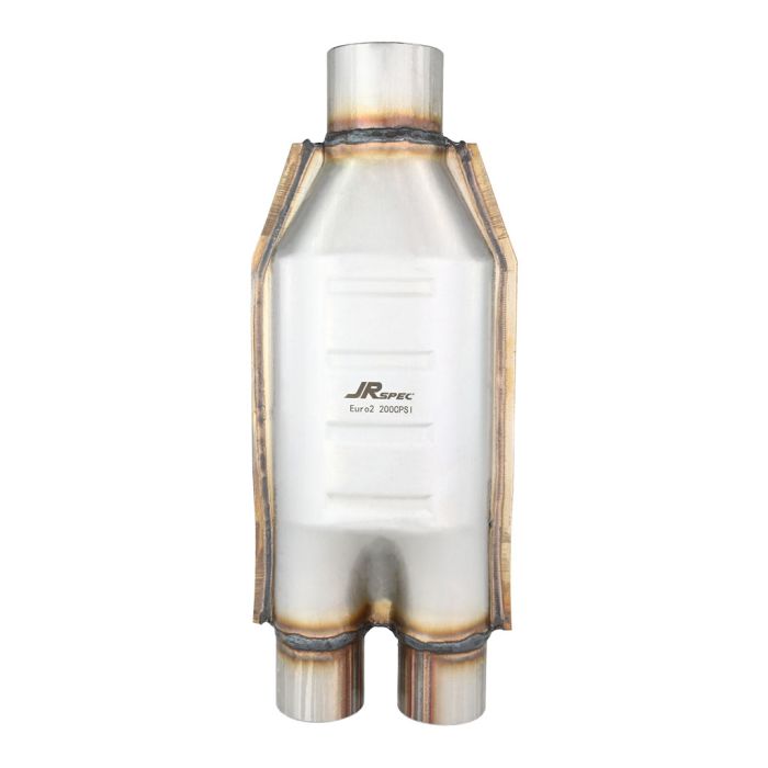 JRSpec Euro 2 Universal Catalytic Converter for 1.6 to 4.0 L Engines, 63 mm / 57 mm Inlet/Outlet