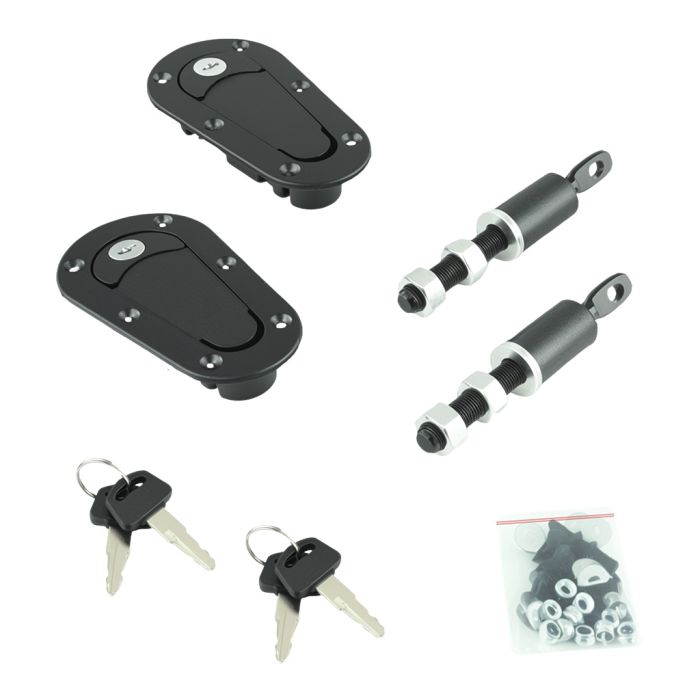 Sujetadores planos para capó JRspec - negros