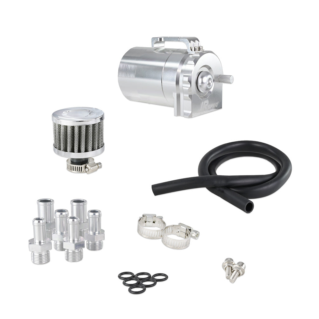 Catch tank de aceite JRspec 350 ml con racores de 6, 8 y 10 mm y filtro