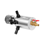 3-Port Baffled Aluminum Oil Catch Can/Tank/Air-Oil Separator with Filter.