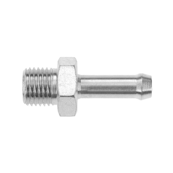M14x1.5 to 8mm Quick-Connect Fuel Hose Adapter (Silver)