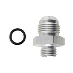 Adaptador de conexión de manguera JIC AN6 ORB macho a AN8 macho, color plata.