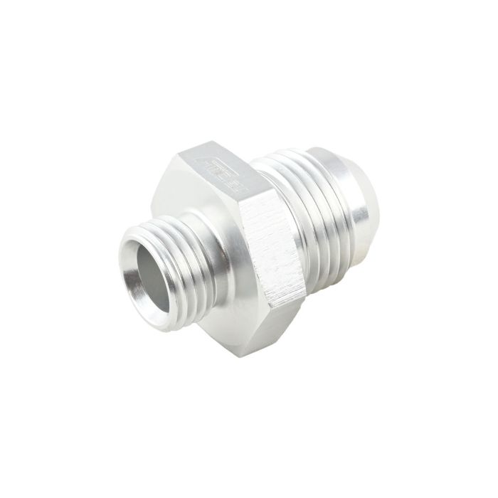 Adaptador de conexión de manguera JIC AN6 ORB macho a AN8 macho, color plata.