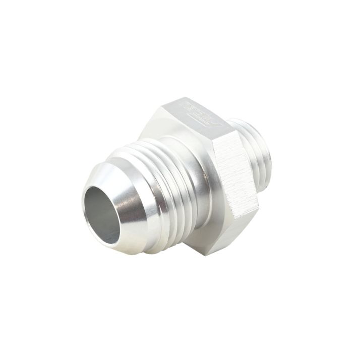 Adaptador de conexión de manguera JIC AN6 ORB macho a AN8 macho, color plata.