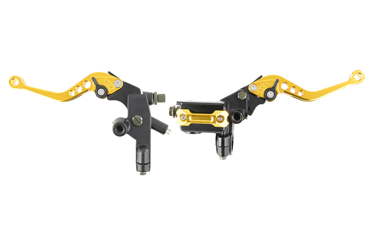 Maneta universal de freno y embrague para moto y quad dorado