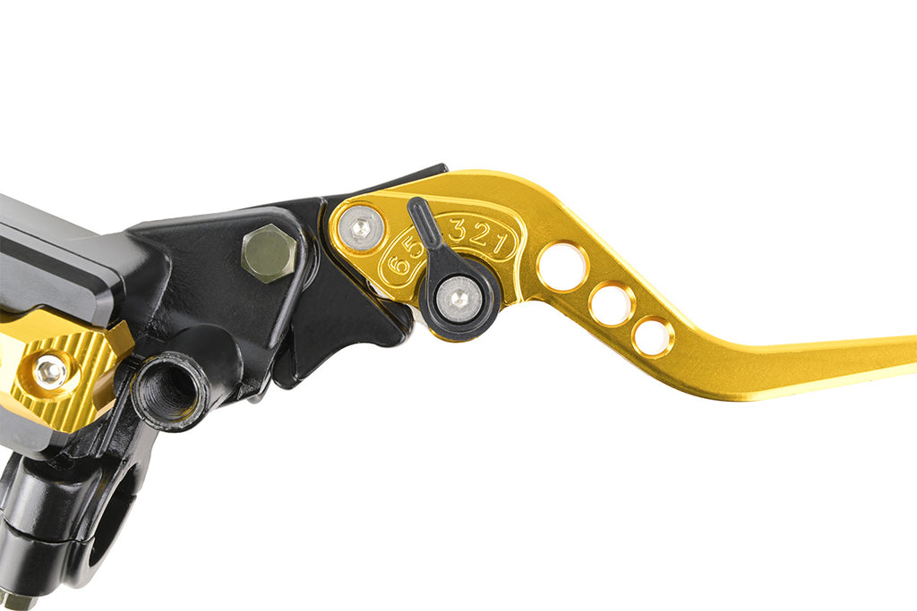 Maneta universal de freno y embrague para moto y quad dorado