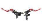 Maneta universal de freno y embrague para moto y quad rojo
