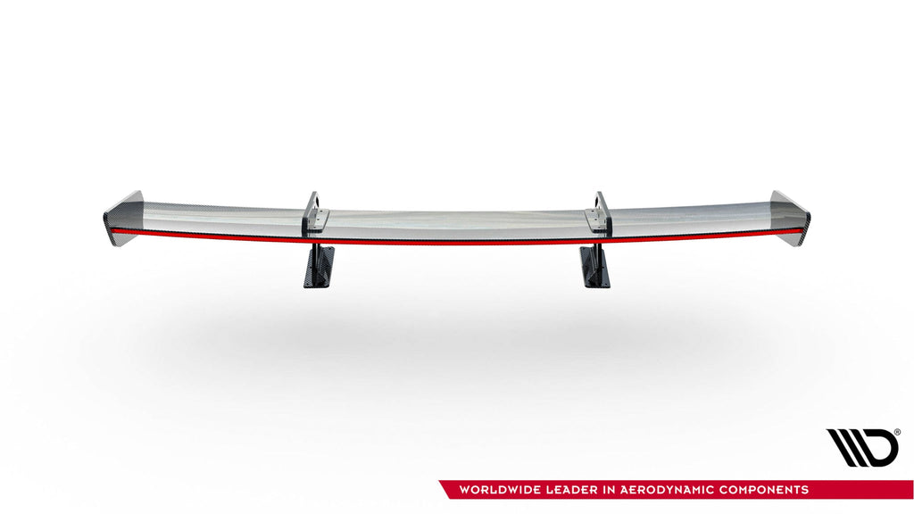 Alerón de carbono con soportes cuello de cisne + LED para Mercedes-Benz CLA Coupe C118 / C118 Facelift