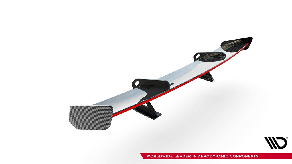 Alerón de carbono con soportes cuello de cisne + LED para Mercedes-Benz CLA Coupe C118 / C118 Facelift