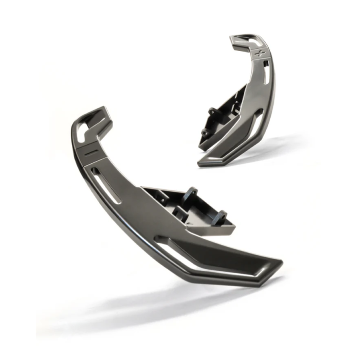 Dark anthracite MMR shift paddles for BMW E Series and F Series.