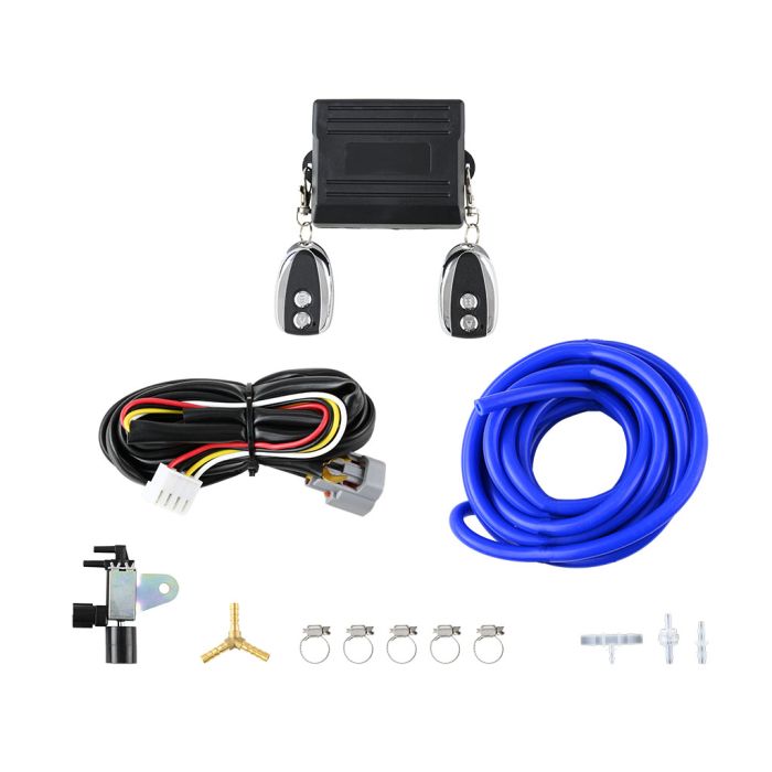 JRspec Active Exhaust Silencer with 76mm (3") Vacuum Actuated Throttle Remote Control Left