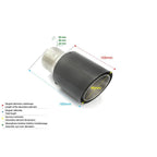 90mm Length 105mm Outlet 60mm Inlet Round Universal Exhaust Pipe Tip.