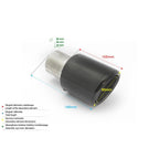 Universal Round Exhaust Tip 90mm Long 160mm Diameter 60mm Mounting.