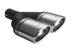 Embellecedor de escape universal ovalado 120×80 mm longitud 250 mm diámetro de montaje 55 mm