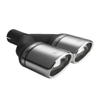 Universal Oval Exhaust Tip 120 x 80mm Length, 250mm Mounting Diameter, 55mm.
