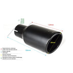 80mm long 120mm diameter 55mm inlet universal round exhaust tip.