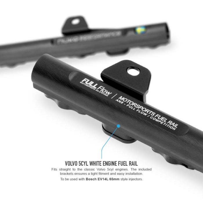 Nuke Performance fuel rail for Volvo 5-cylinder white engine