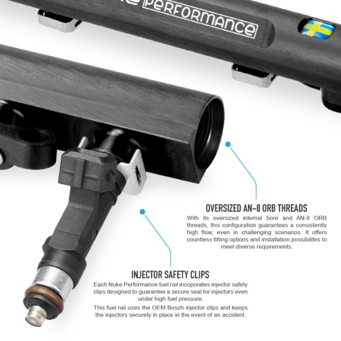 Nuke Performance Fuel Rail for Mercedes 4-cylinder M102 8v