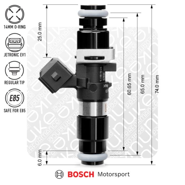 Inyector Bosch Nuke Performance 1462cc 65mm EV14L