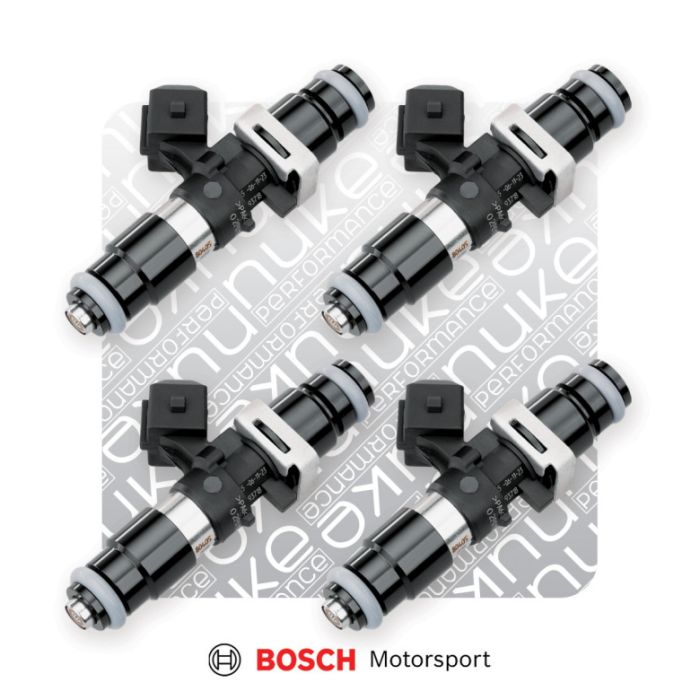 Inyector Bosch Nuke Performance 980cc 65mm EV14L, 4 unidades, flujo calibrado.