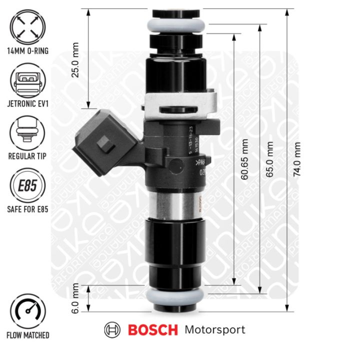 Bosch Nuke Performance 1462cc 65mm EV14L Injector 6 pieces