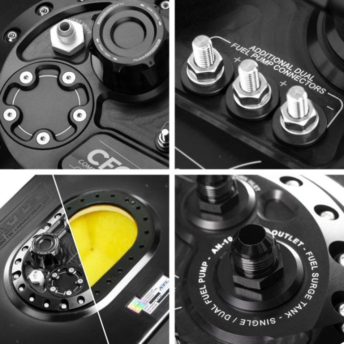 Nuke Performance CFC Unit for Brushless Fuel Pumps, Competition Fuel Cell Unit with Integrated Fuel Surge Tank.