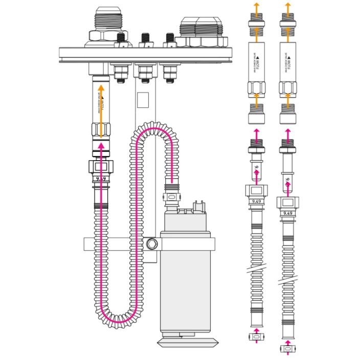 Válvula unidireccional universal para tanque Nuke Performance AN-6