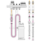 Válvula unidireccional universal para tanque Nuke Performance AN-6