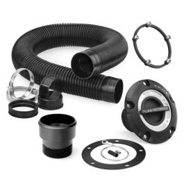 Kit de tapón de llenado y manguera de combustible Nuke Performance para unidad CFC, tuerca de aluminio con pernos M6.