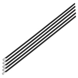 Nuke Performance Stainless Steel Safety Zip Ties, 7.9mm x 500mm, 5 Pack, Black.