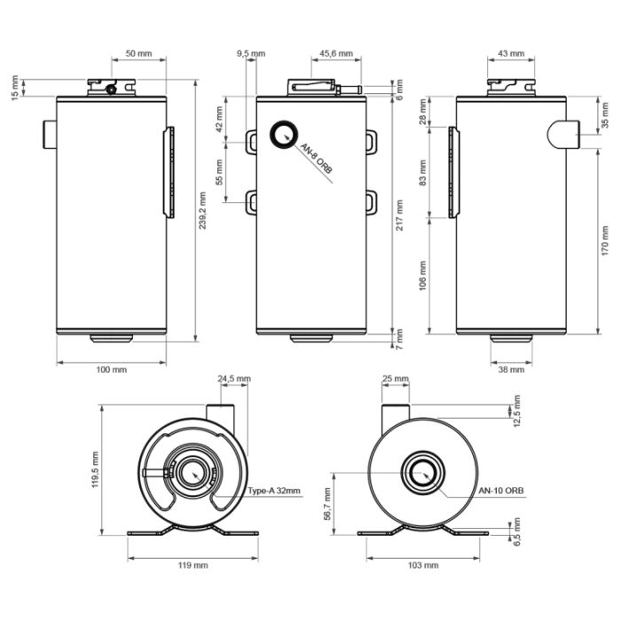 Nuke Performance 1.5L Coolant Expansion Tank