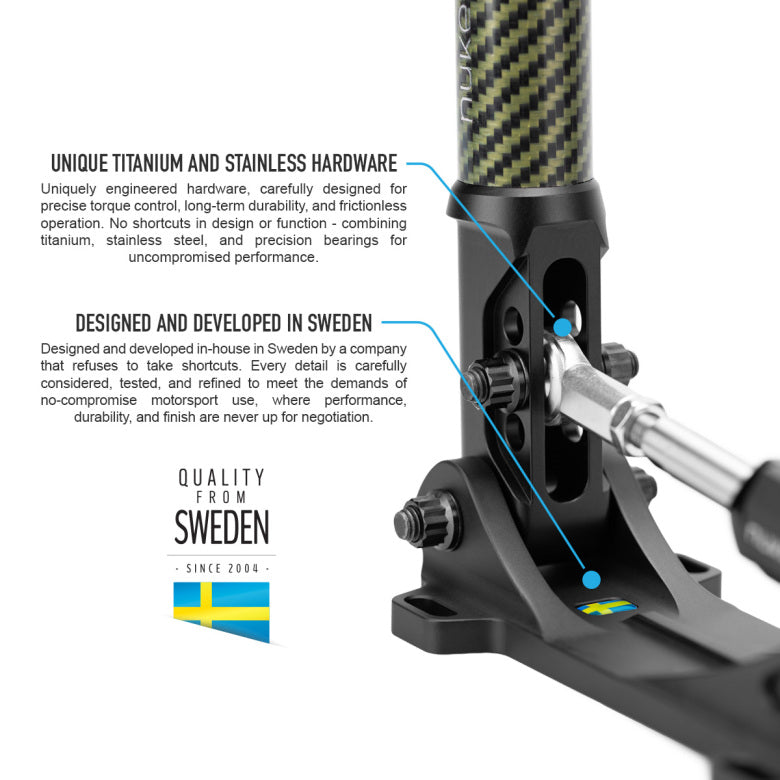 Freno de mano hidráulico Nuke Performance DriftSpec Pro Carbon Kevlar 360 mm 14,17"