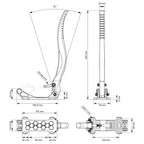 Freno de mano hidráulico Nuke Performance DriftSpec Pro Billet Organic Flow 420 mm
